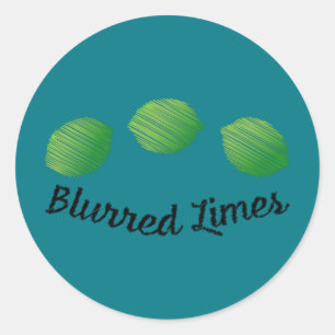 Blurred Limes Classic Round Sticker