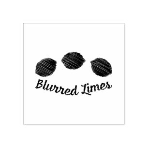 Blurred Limes Rubber Stamp
