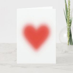 Blurred Red Heart Love Card