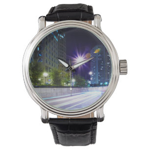 Blurred Traffic at Night Watch