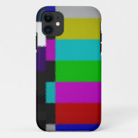 Blurred TV Test Screen iPhone Case
