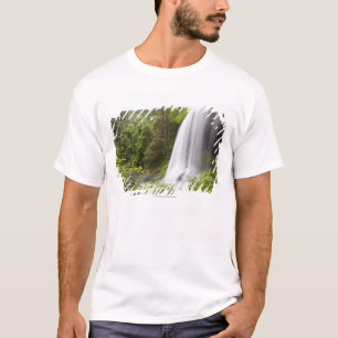 Blurred Waterfall and Forest View in Oregon T-Shirt