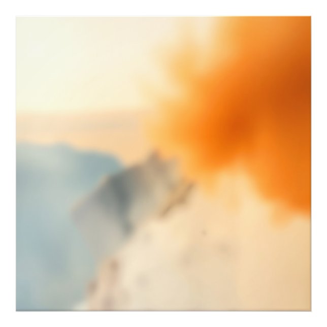 Blurry Art Neutral Warm Abstract Photo Print (Front)