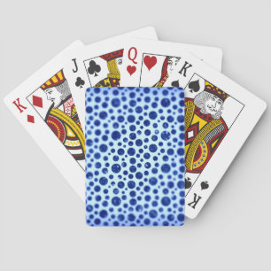 Blurry Blue Dots Playing Cards