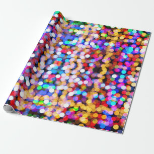 Blurry Christmas Lights Wrapping Paper