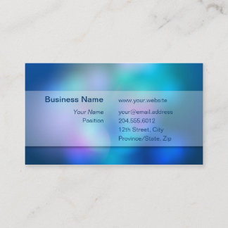 Blurry Colours White Transparent Box Business Card