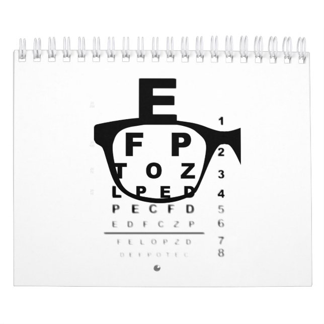 Blurry Eye Test Chart Calendar (Cover)