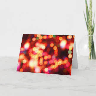 blurry holiday lights card