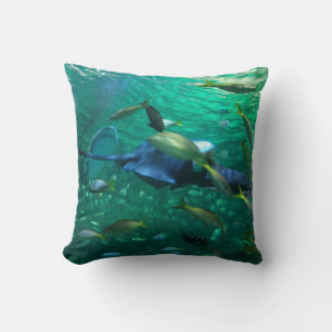 Blurry Ocean Scene Cushion