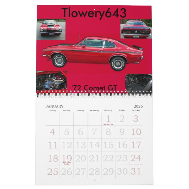 blu's Mavericks and Comets 2009 calendar (Jan 2026)