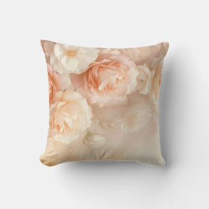 Blush 3 D Watercolor Roses Cushion