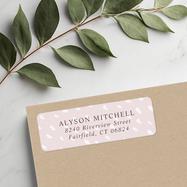 Blush Abstract Dots Return Address (Creator Uploaded)