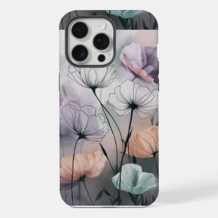 Blush and Bloom: Pastel Ink Flowers iPhone 15 Pro Max Case