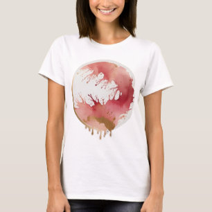 Blush and Gold Circle Art Design Women's  T-Shirt