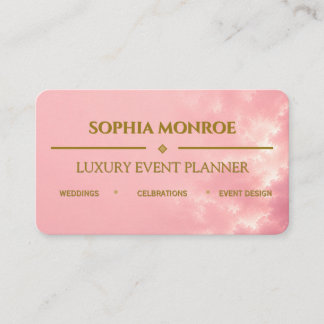 Blush and Gold Event Planner Business Card