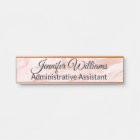 Blush and Gold Marbled Door Name Plate
