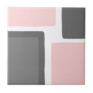 Blush and Grey Minimalist Colour Block Tile