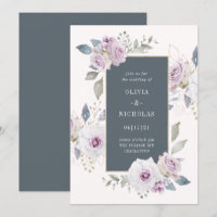 Blush and Soft Violet Floral with Grey | Weddding