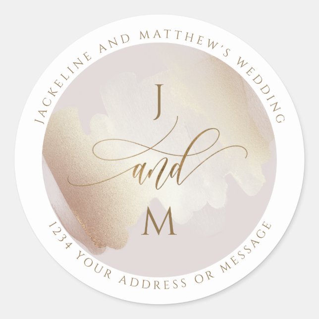 Blush and Terracotta Wedding Envelope Seal / Favou (Front)