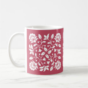 Blush and White colour Flowers Coffee Mug