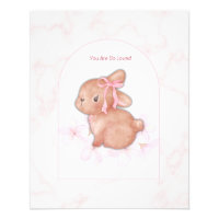 Blush Animal Nursery Wall Art Set | Bunny, Teddy 