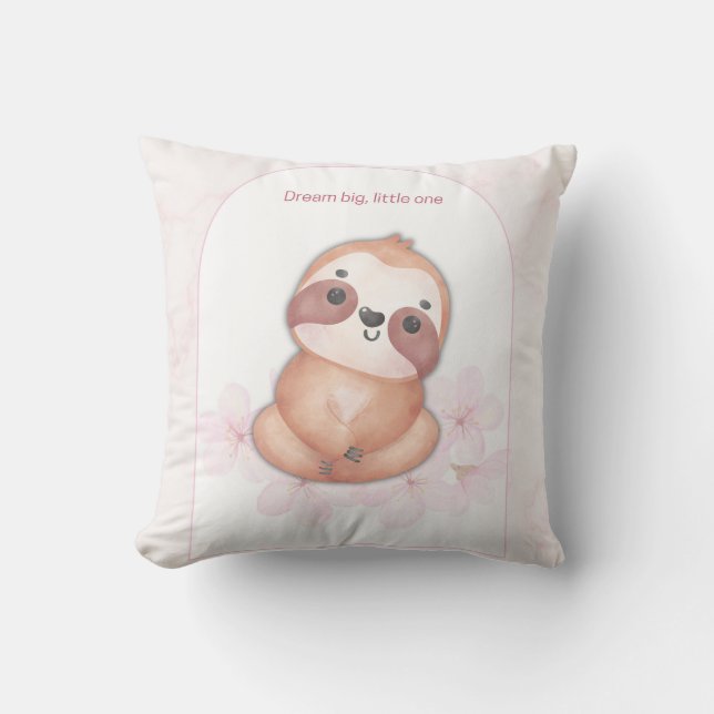 Blush Animal Nursery Wall Art Set | Bunny, Teddy  Cushion (Front)