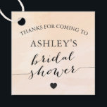 Blush Apricot Watercolor Bridal Shower Gift Tag<br><div class="desc">Modern. Minimal. Delicate. This collection uses clean lines,  classic typefaces,  and a soft background texture to create an elegant look for your special day.</div>