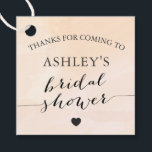 Blush Apricot Watercolor Bridal Shower Gift Tag<br><div class="desc">Modern. Minimal. Delicate. This collection uses clean lines,  classic typefaces,  and a soft background texture to create an elegant look for your special day.</div>