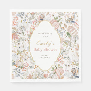 Blush Autumn Goose Baby Shower Napkin