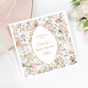 Blush Autumn Goose Baby Shower Napkin