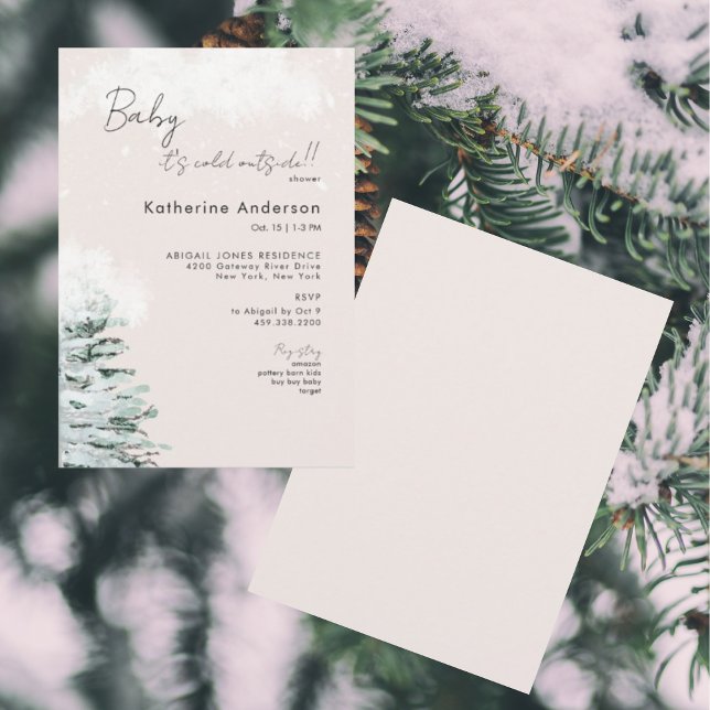 Blush Baby it's Cold Outside  Invitation (Creator Uploaded)