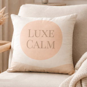 Blush Beige Horizon Throw Pillow