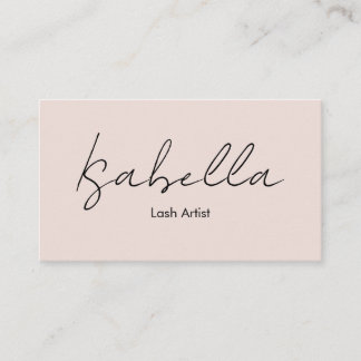 Blush Beige Lash Artist Business Card