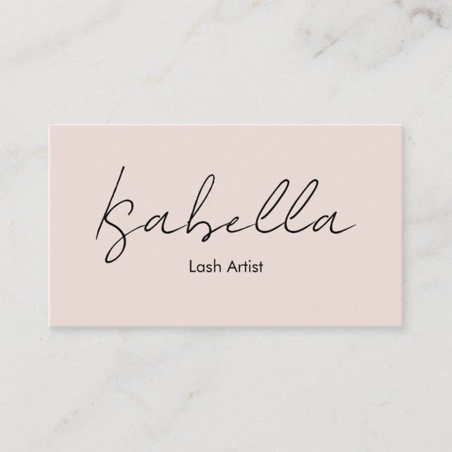 Blush Beige Lash Artist Business Card (Front)