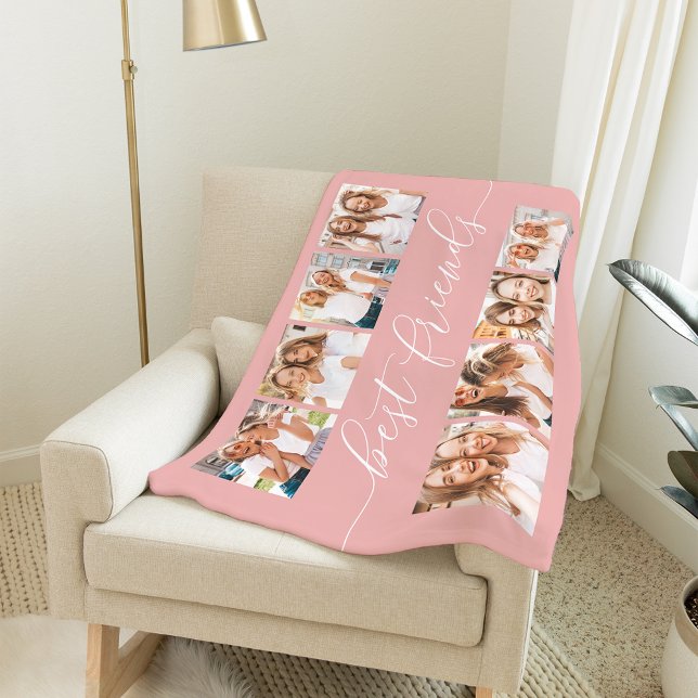 Blush | Best Friends Photo Collage Fleece Blanket (Creator Uploaded)
