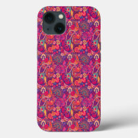 Blush Bloom: Artistic Pink Garden Pattern