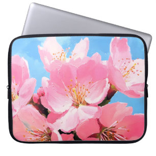 Blush Bloom Cherry Blossom Laptop Sleeve