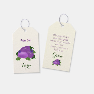 Blush & Bloom Eggplant Collection – Ivory Glow Gift Tags