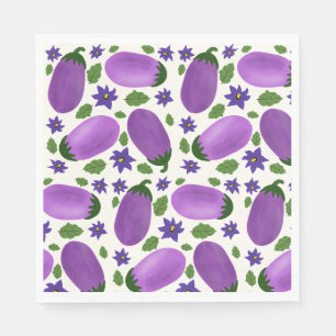 Blush & Bloom Eggplant Collection – Ivory Glow Napkin