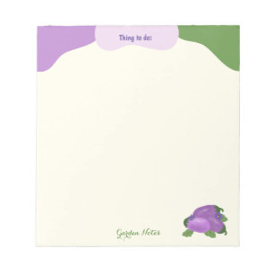 Blush & Bloom Eggplant Collection – Ivory Glow Notepad