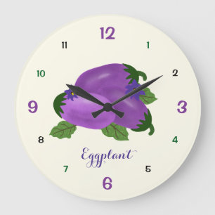 Blush & Bloom Eggplant Collection Large Clock