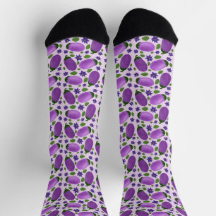 Blush & Bloom Eggplant Collection – Soft Lilac Socks