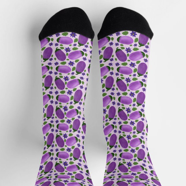 Blush & Bloom Eggplant Collection – Soft Lilac Socks (Top)