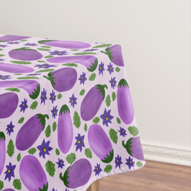 Blush & Bloom Eggplant Collection – Soft Lilac Tablecloth (In Situ)