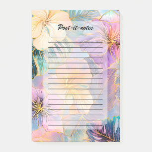 Blush Bloom Exotic Leaves Flower Post-it Notes