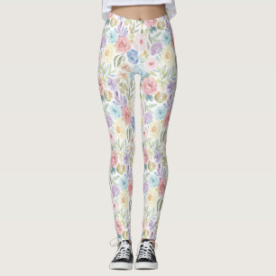 Blush Bloom Floral Print Leggings