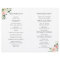 Blush Bloom Gold Frame Folded Wedding Program