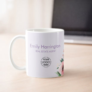 Blush Bloom Mauve Real Estate Agent Coffee Mug