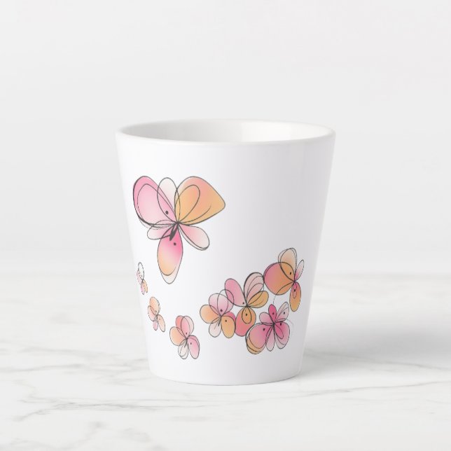Blush Bloom – Pink Floral Coffee & Tea Mug (Front)