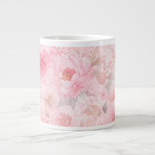 Blush Bloom Watercolor Floral Large Coffee Mug